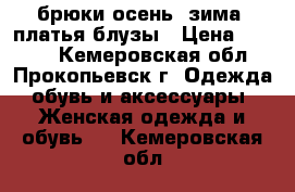 брюки осень- зима, платья блузы › Цена ­ 1 000 - Кемеровская обл., Прокопьевск г. Одежда, обувь и аксессуары » Женская одежда и обувь   . Кемеровская обл.